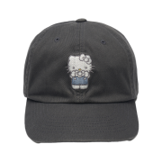 Farven x Hello Kitty Washed Embroidered Ball Cap_Charcoal