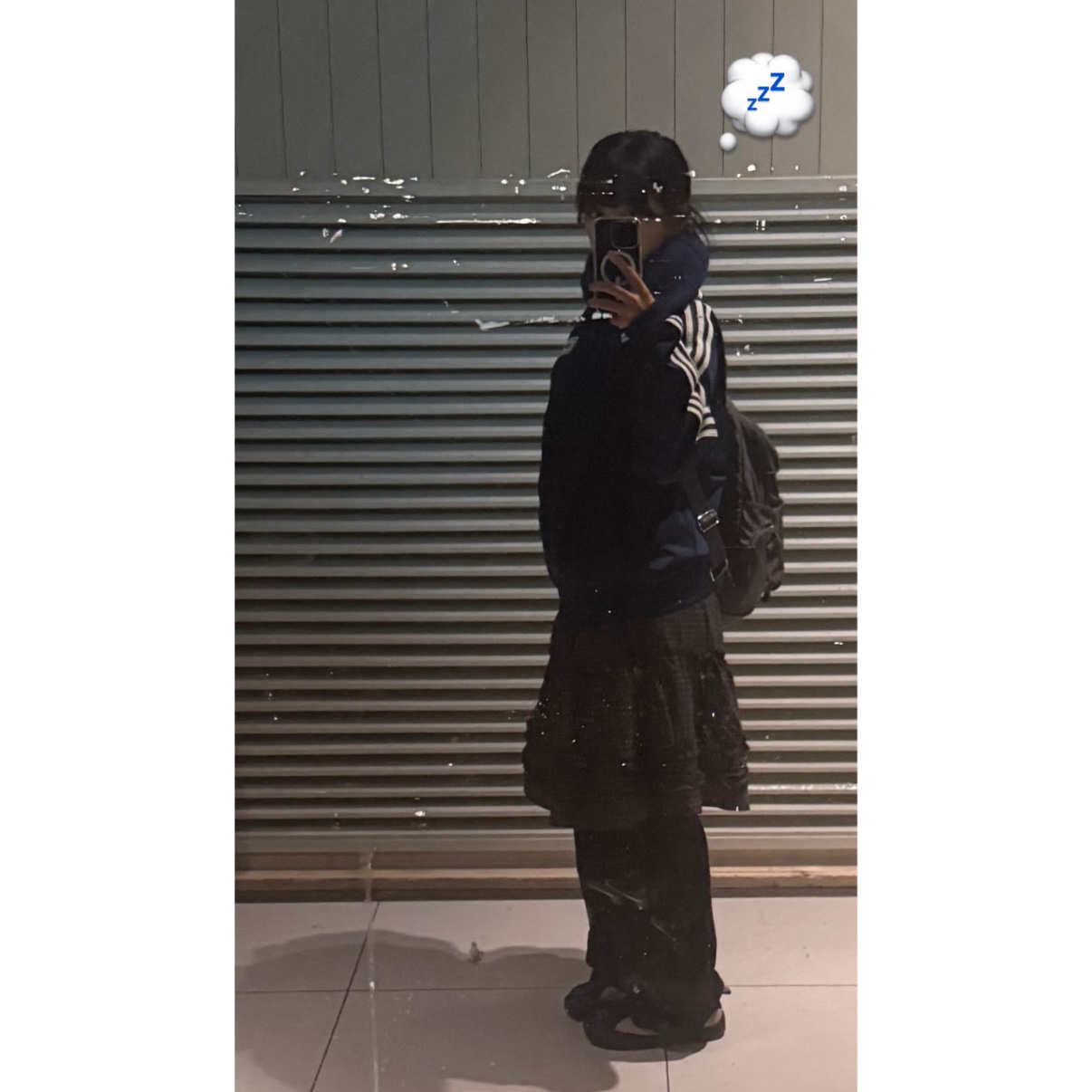 Adidas x Oasis Tour Firebird Track Top Night Indigo - KR Sizing 착용 스타일 - 2