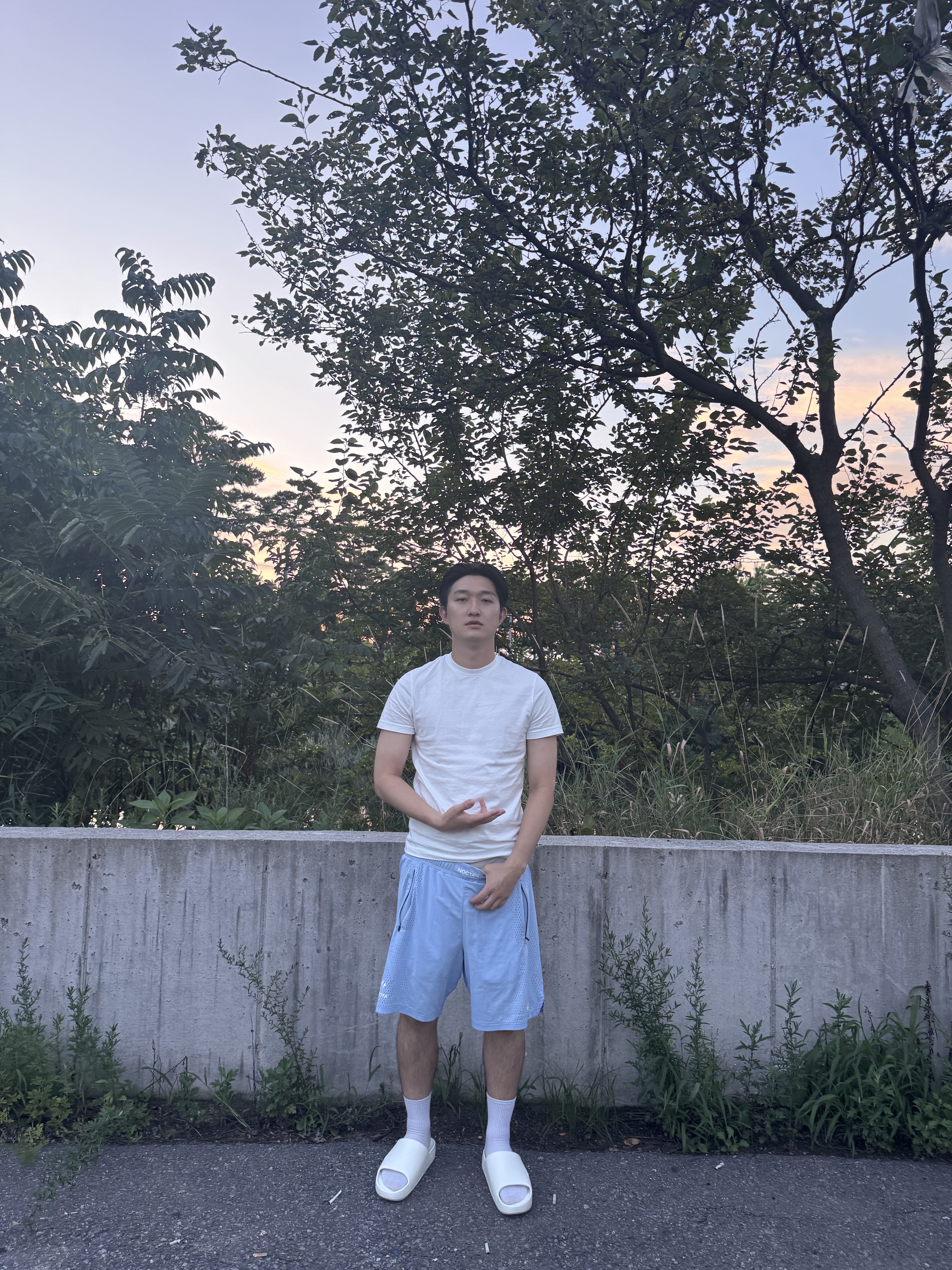 Nike x Drake Nocta Basketball Lightweight Shorts Cobalt Bliss (DV3651-479), Nike Calm Slide Sail 착용 스타일 - 2