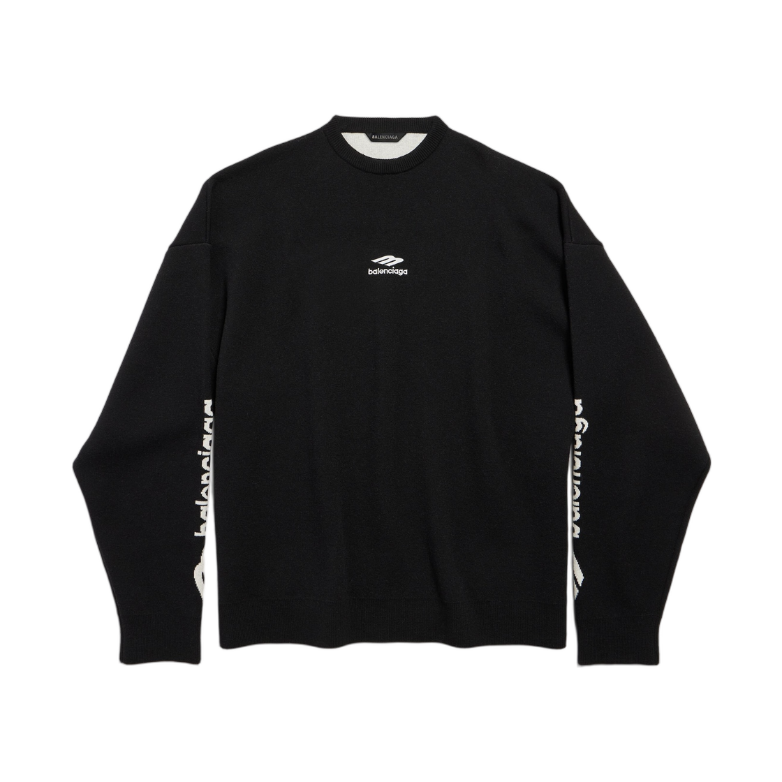 BALENCIAGA ロゴプリントロングスリーブポロシャツ BALENCIAGA