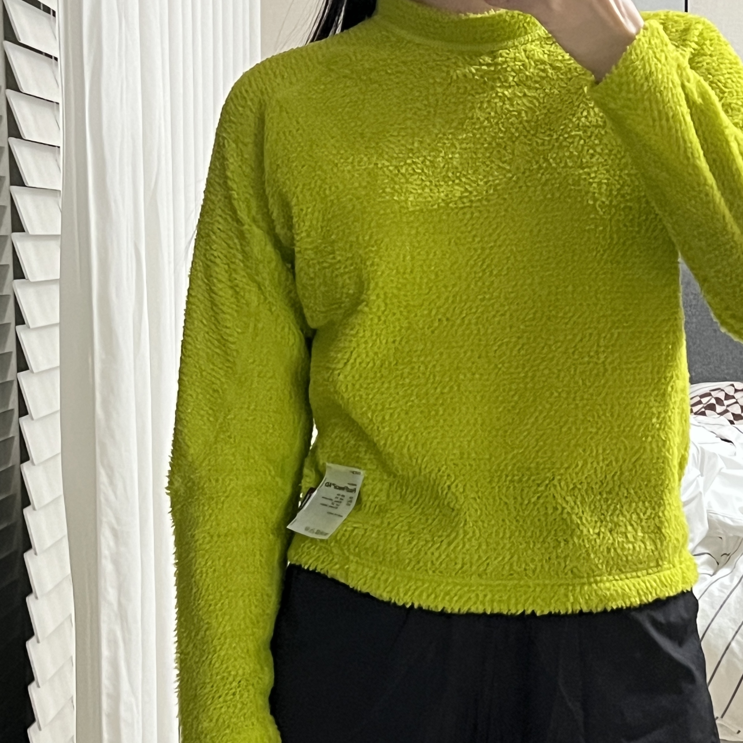(W) Satisfy FuzzFleece AD Long T-Shirt Grenoble Green 착용 스타일