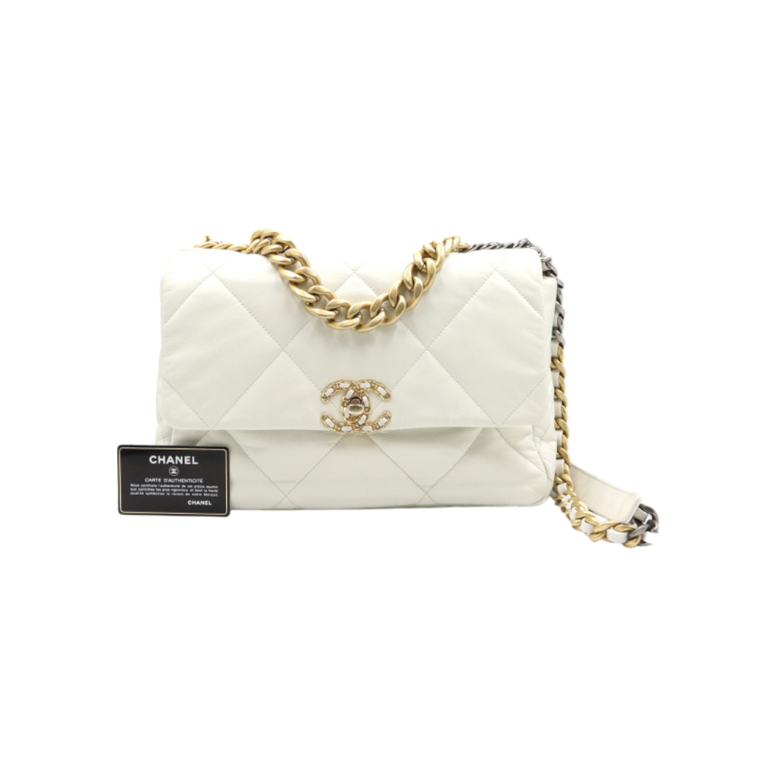 샤넬 AS1161 샤넬 19 화이트 라지 플랩 체인 숄더백 aa47976(Chanel 19 White Large Flap Chain Shoulder Bag)