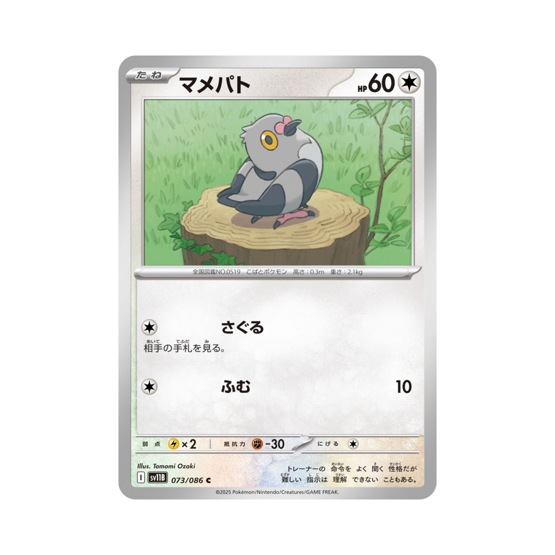 포켓몬 TCG 콩둘기 C 블랙 볼트 (일어판)(Pokemon TCG Pidove C Black Bolt (Japanese Ver.)) - 1