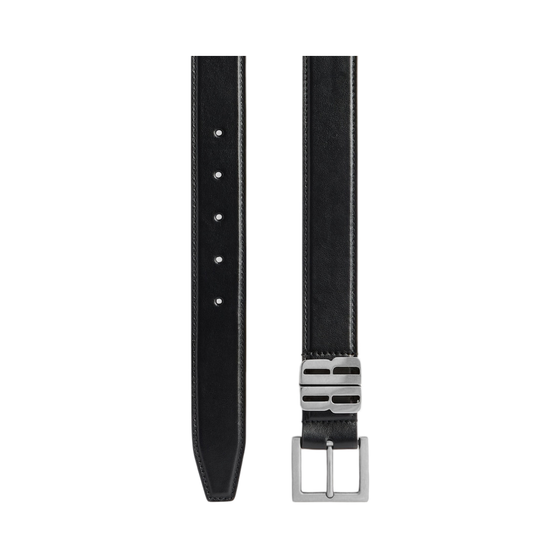 8469322ABJH1000 Balenciaga BB Editor Belt Black