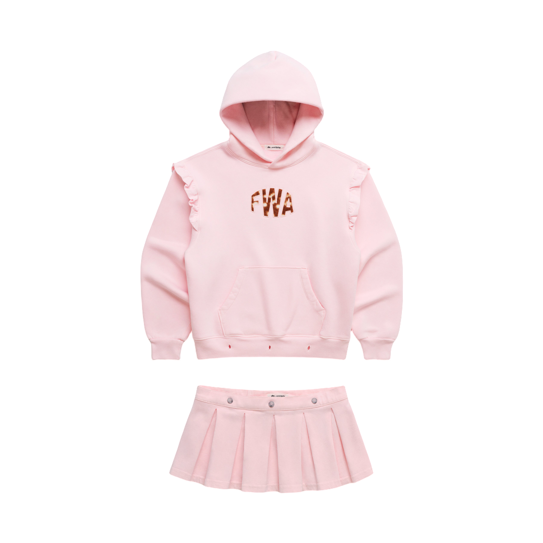 매드해피 FWA 애플리케 플리스 후드 리무버블 스커트 로즈워터(Madhappy Fwa Applique Fleece Hoodie With Removable Skirt Rosewater)