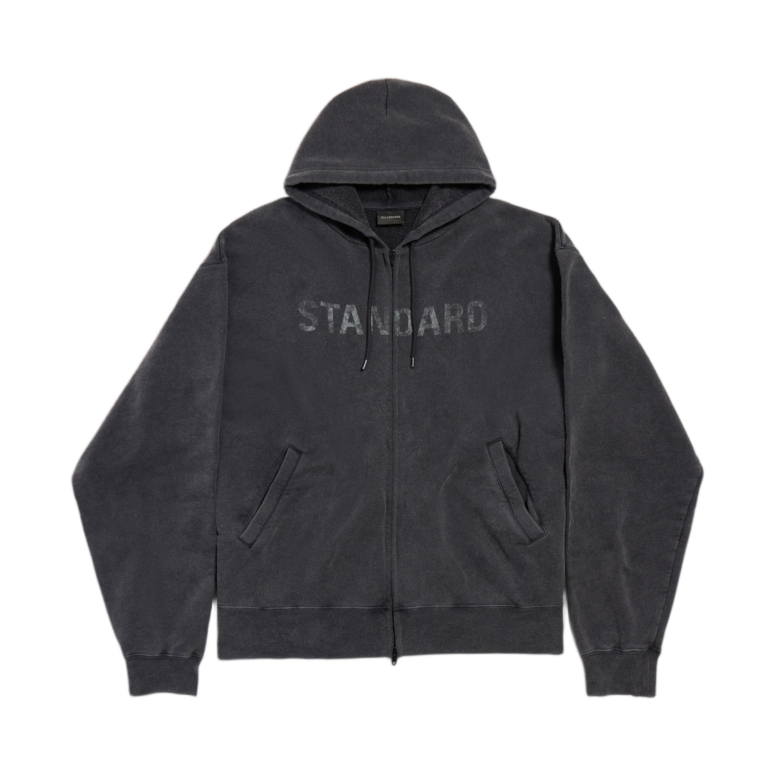 발렌시아가 스탠다드 오버사이즈 집업 후드 페이디드 블랙(Balenciaga Standard Oversized Zip-Up Hoodie Faded Black) - 1
