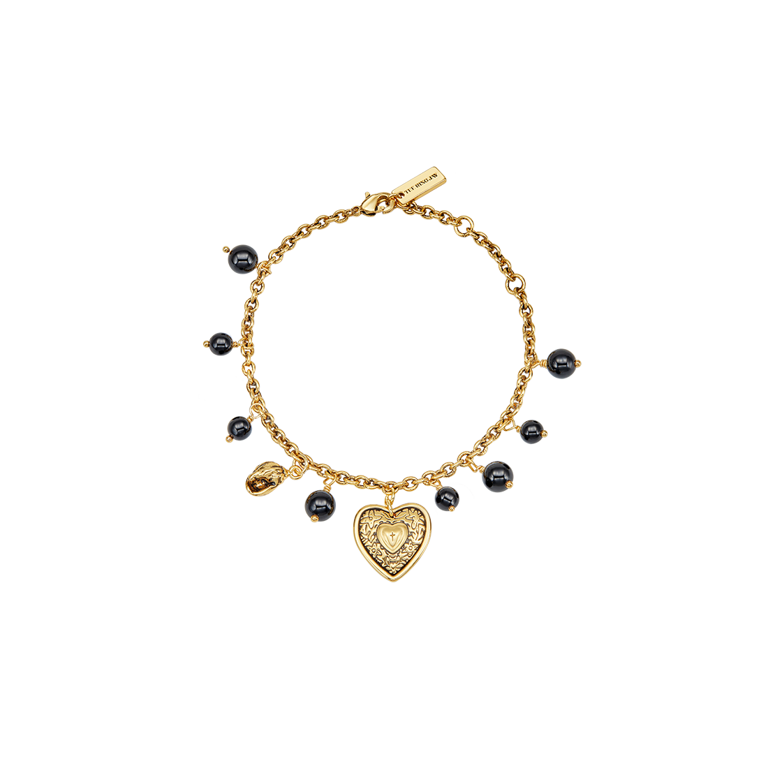 티링제이 쉘 앤 오닉스 브레이슬릿 골드(TEE RING JAY Shells & Onyx Bracelet Gold)