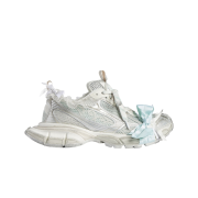 (W) Balenciaga 3XL Lace Sneaker Taupe White Light Blue
