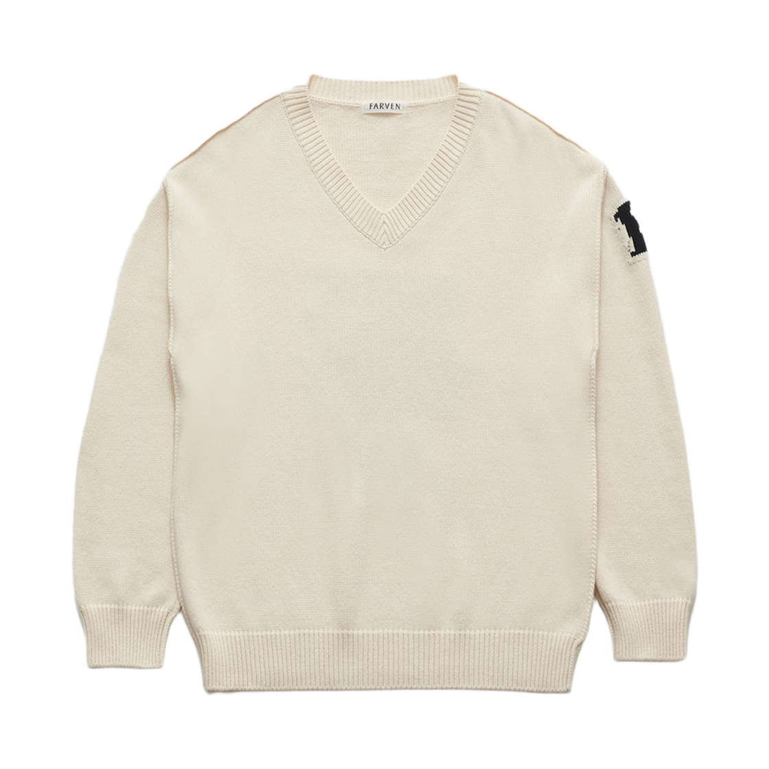 KT25D_KN01IV000 Farven x Hello Kitty V-neck Knit_Ivory