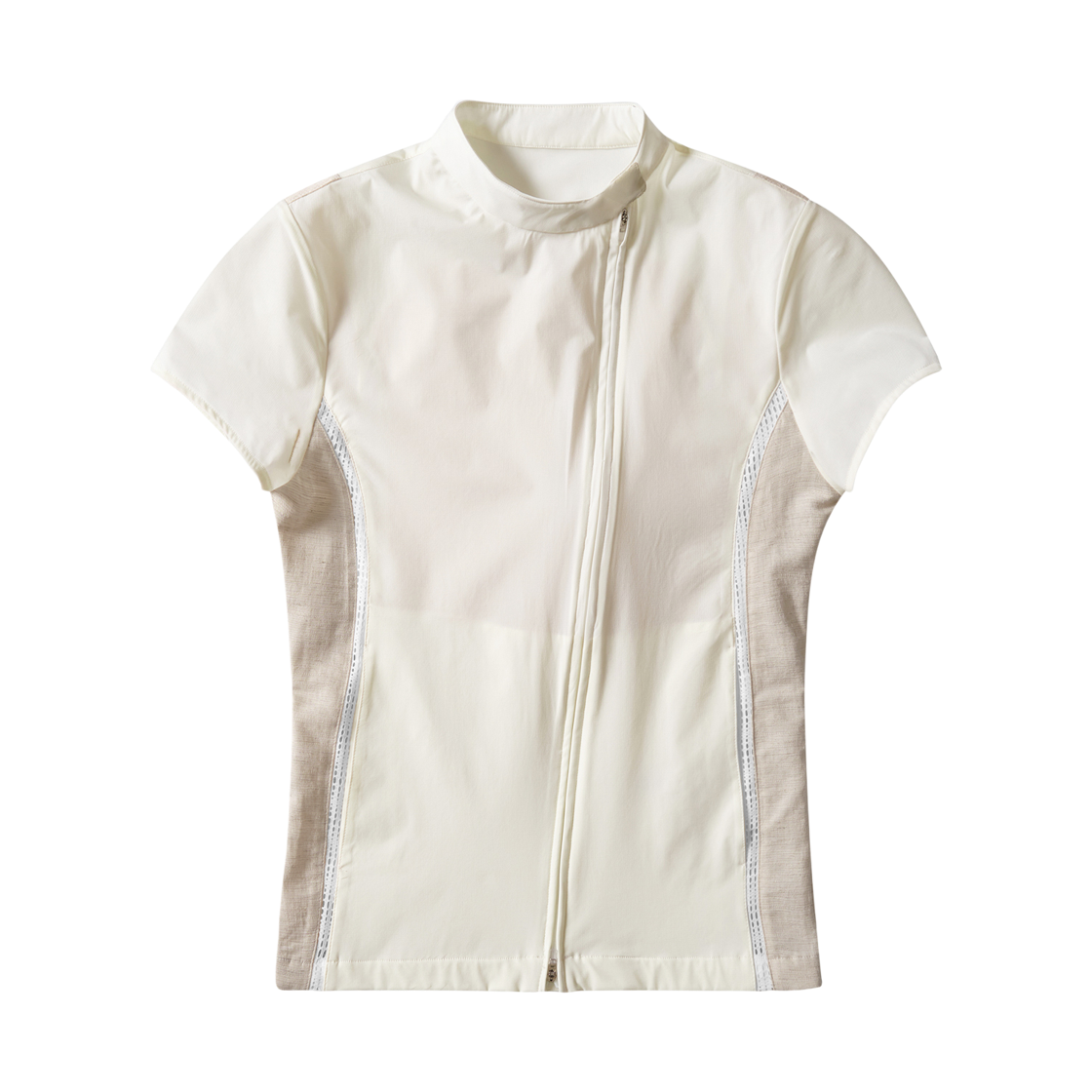(W) 엑슬림 에피소드7 01 집업 셔츠 아이보리((W) Xlim Ep.7 01 Zip Up Shirt Ivory)