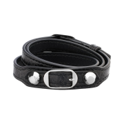 (W) Balenciaga City Triple Bracelet Black