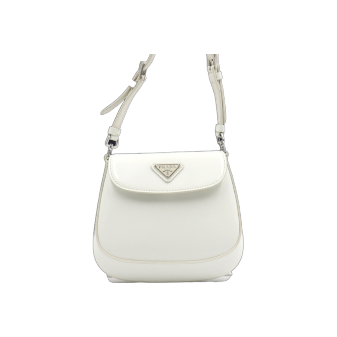 프라다 1BH188 화이트 클레오 브러시드 미니 숄더백 겸 크로스백 aa50040(Prada White Cleo Brushed Mini Shoulder and Crossbody Bag) - 1