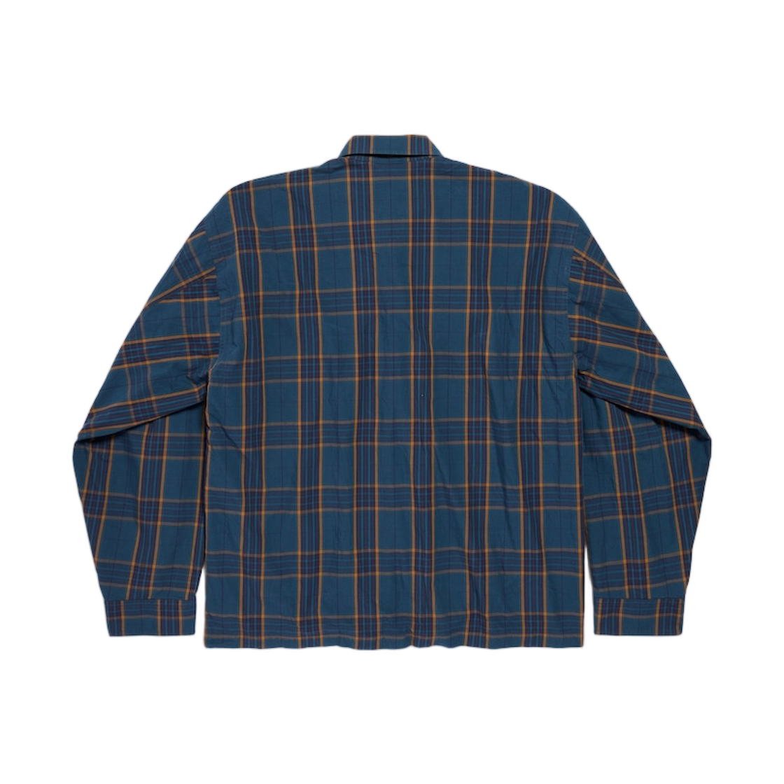 발렌시아가 집업 셔츠 블루 오렌지(Balenciaga Zip-Up Shirt Blue Orange) - 2