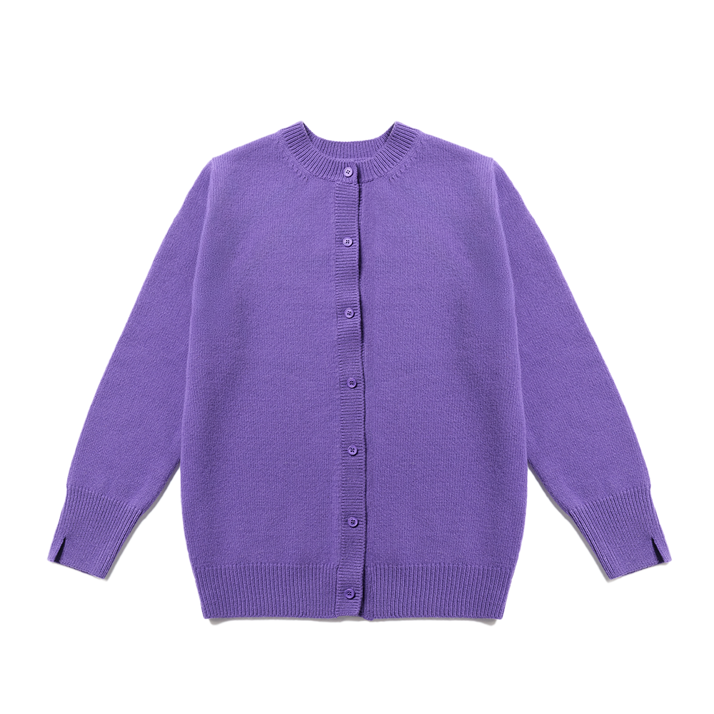 425684CDPP ACOC Doubleway Cardigan Purple