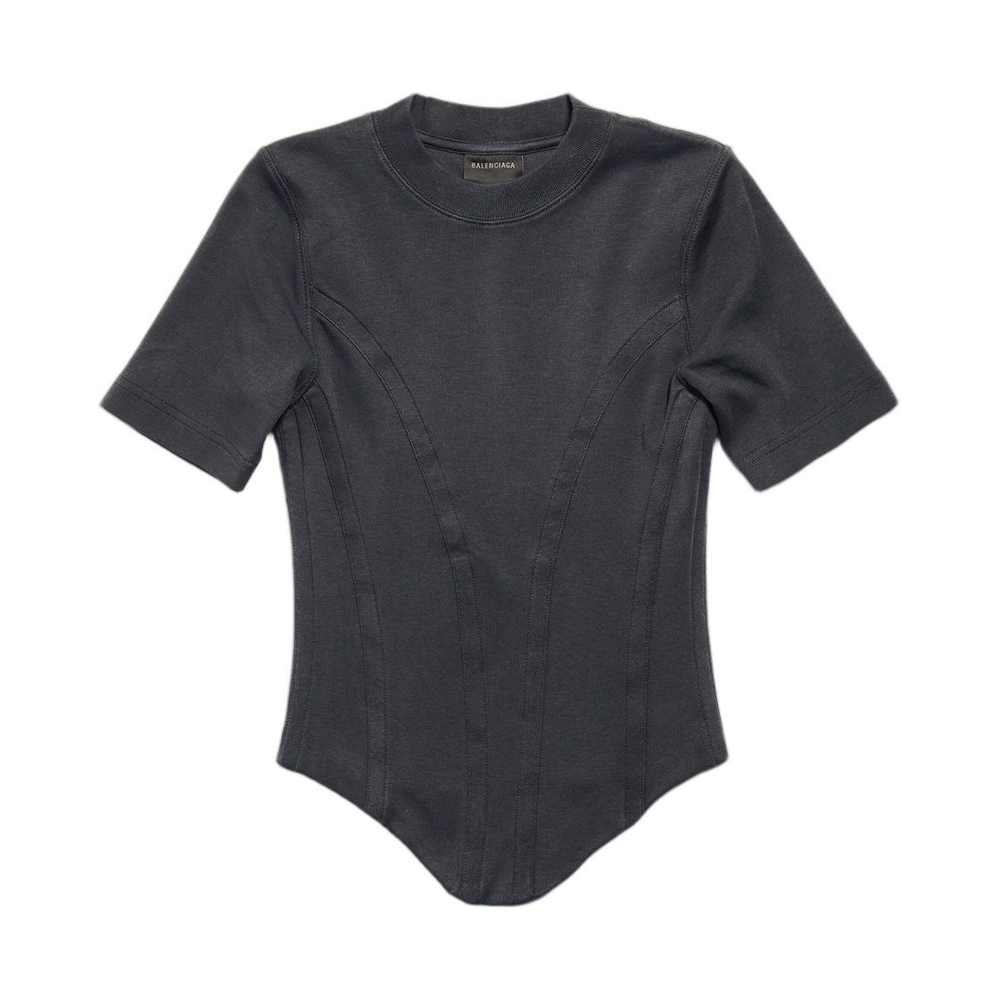 850458TTVF61055 (W) Balenciaga Corseted T-Shirt Black