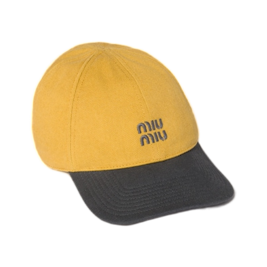 5HC369-2CWC-F04Z6 (W) Miu Miu Drill Baseball Cap Topaz Anthracite