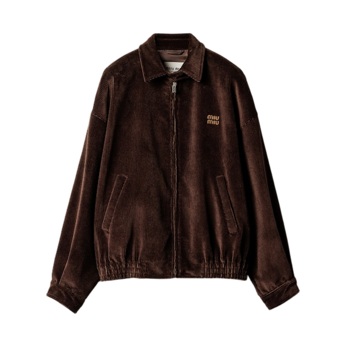 (W) 미우 미우 코듀로이 블루종 자켓 코코아 브라운((W) Miu Miu Corduroy Blouson Jacket Cocoa Brown)