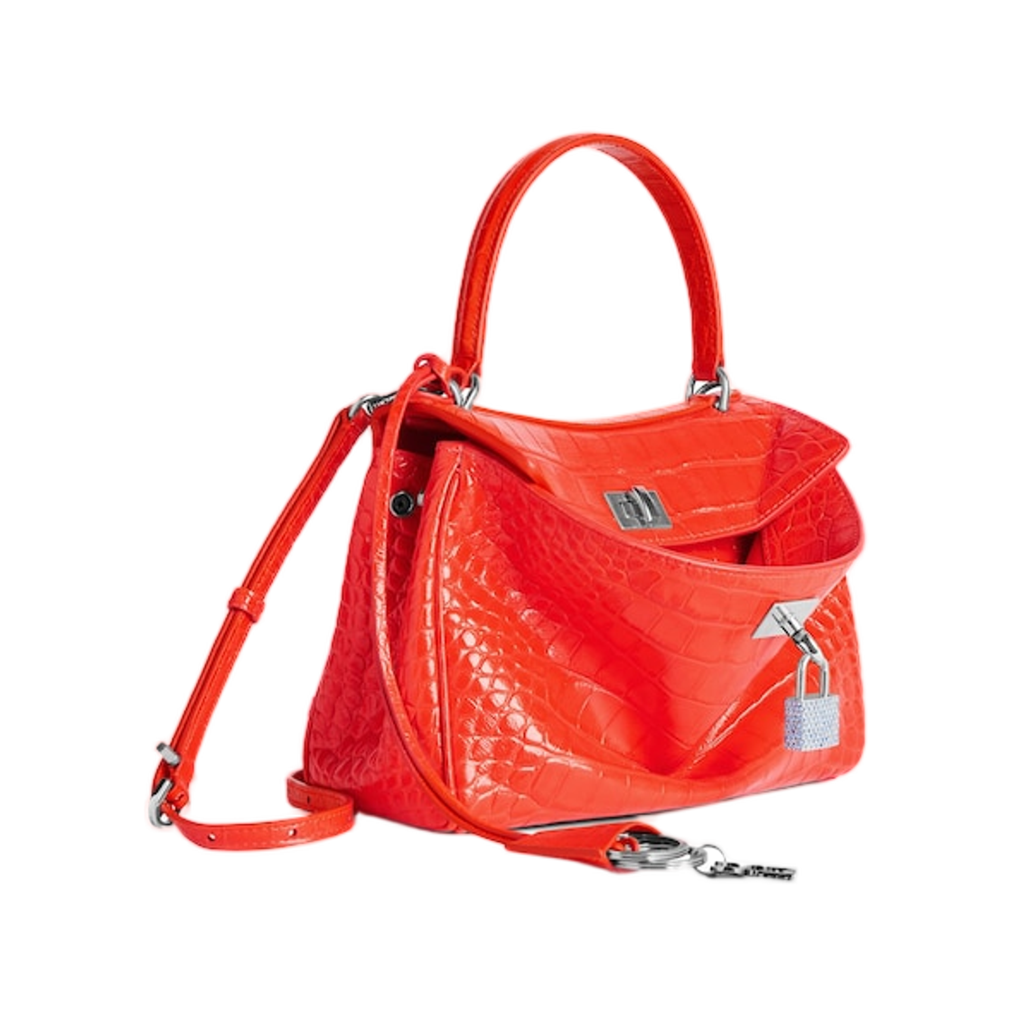 발렌시아가 로데오 핸드백 미니 라인스톤 팝아슈 오렌지(Balenciaga Rodeo Handbag Mini with Rhinestones Pop Orange) - 2