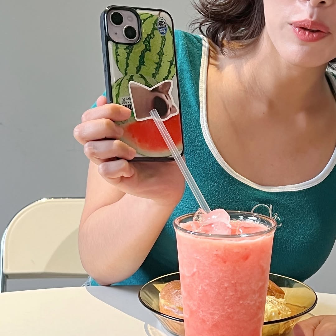 [EARPEARP X KIMS FRUITS] Love You Watermelon Epoxy Case MagSafe 착용 스타일 - 2