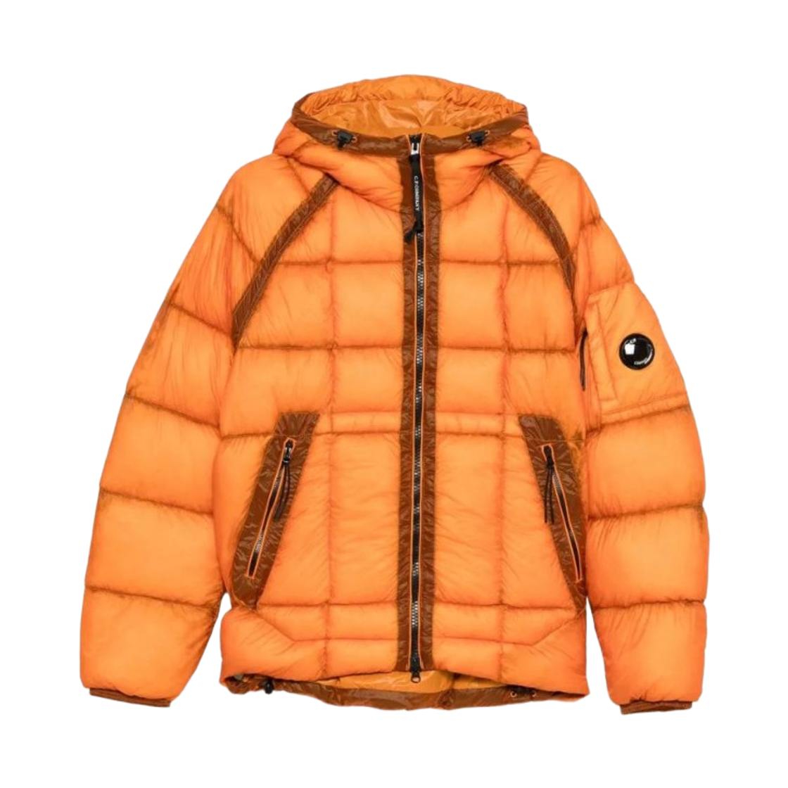 C.P. 컴퍼니 D.D. 쉘 후드 다운 자켓 러셋 오렌지 - 25FW(C.P. Company D.D. Shell Hooded Down Jacket Russet Orange - 25FW)