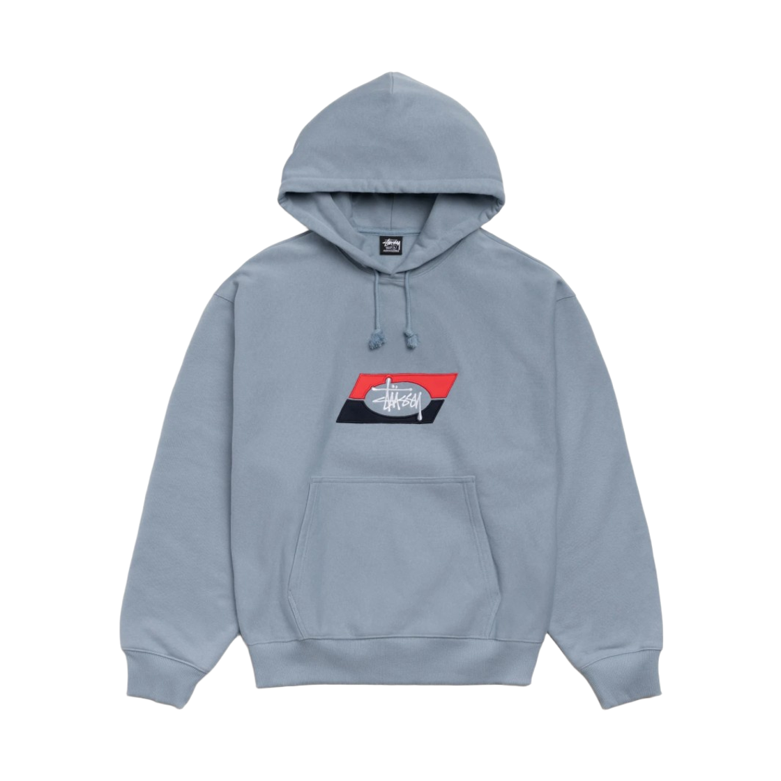 118594 Stussy Double Stripe Embroidered Hoodie Slate