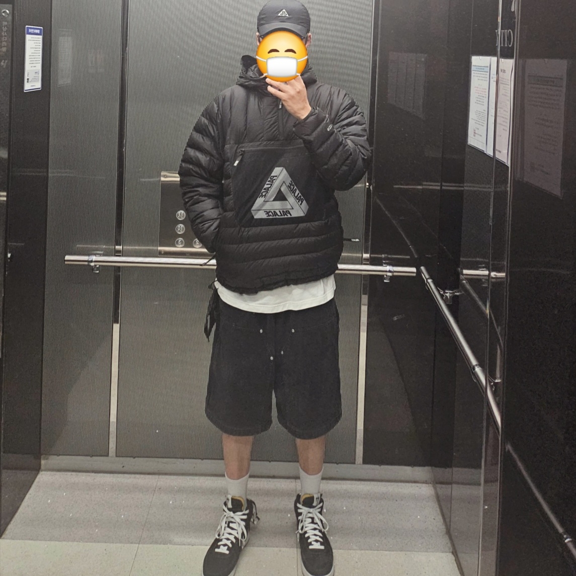 Nike ACG Trail Cap Black, Palace Pertex Q-Lite Down Jacket Black - 22SS 착용 스타일