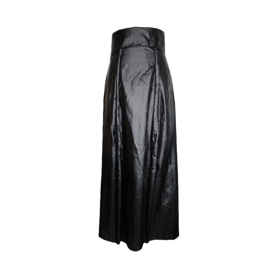 IT59JLP6TBOP Issey Miyake Black Shiny Skirt Size 44