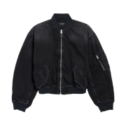 Balenciaga Standard Denim Bomber Black