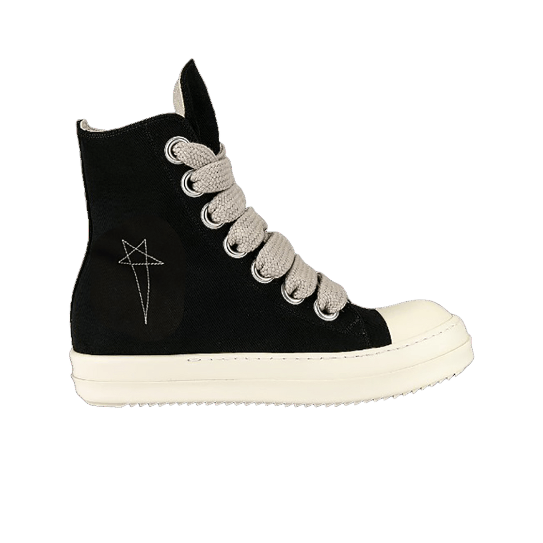 DU02E7818DOM8W2-9811 Rick Owens Drkshdw Jumbo Laced High Black Milk