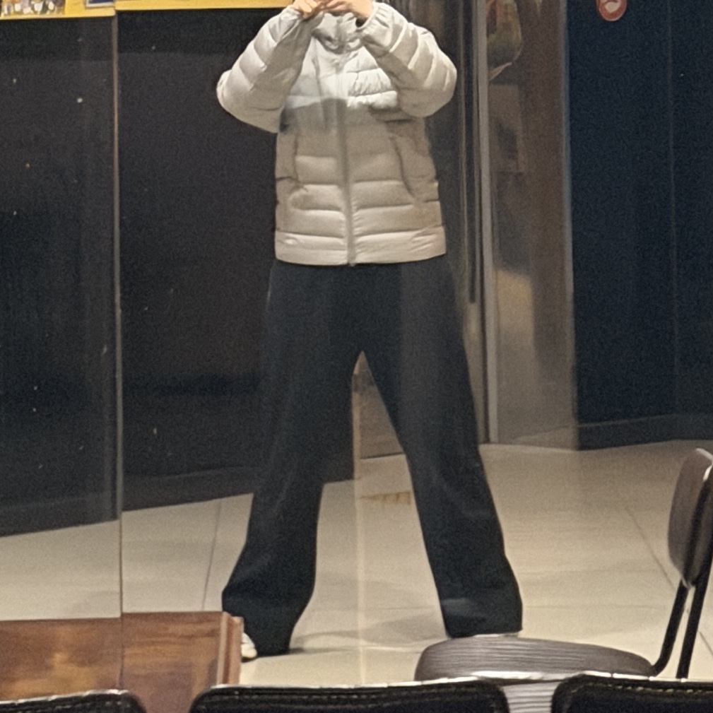 Musinsa Standard City Leisure Hooded Light Down Jacket Light Grey 착용 스타일