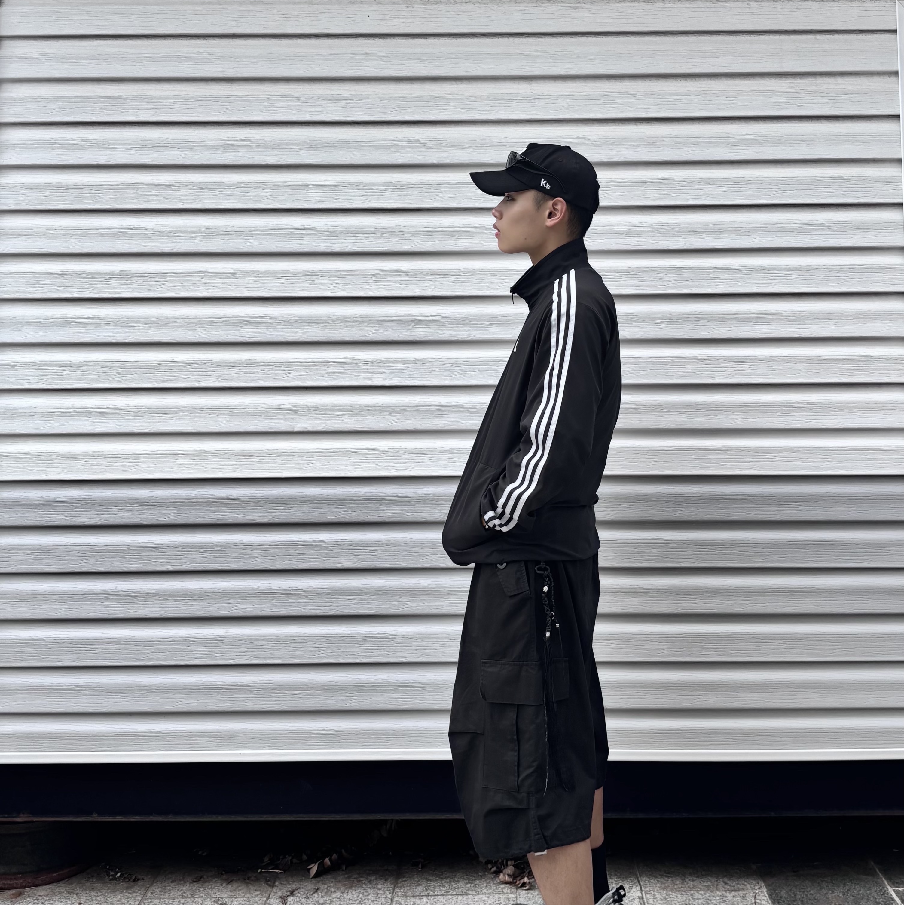 Kamien x KOIN SEOUL K Logo Ball Cap Black, Old Order Turbo GT White Silver 착용 스타일 - 4