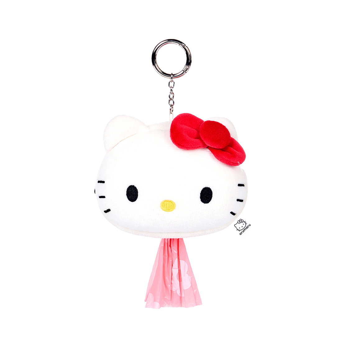 아루마루 x 헬로키티 풉백 키링 화이트(Arumaru x Hello Kitty Poop Bag Key Ring White) - 1