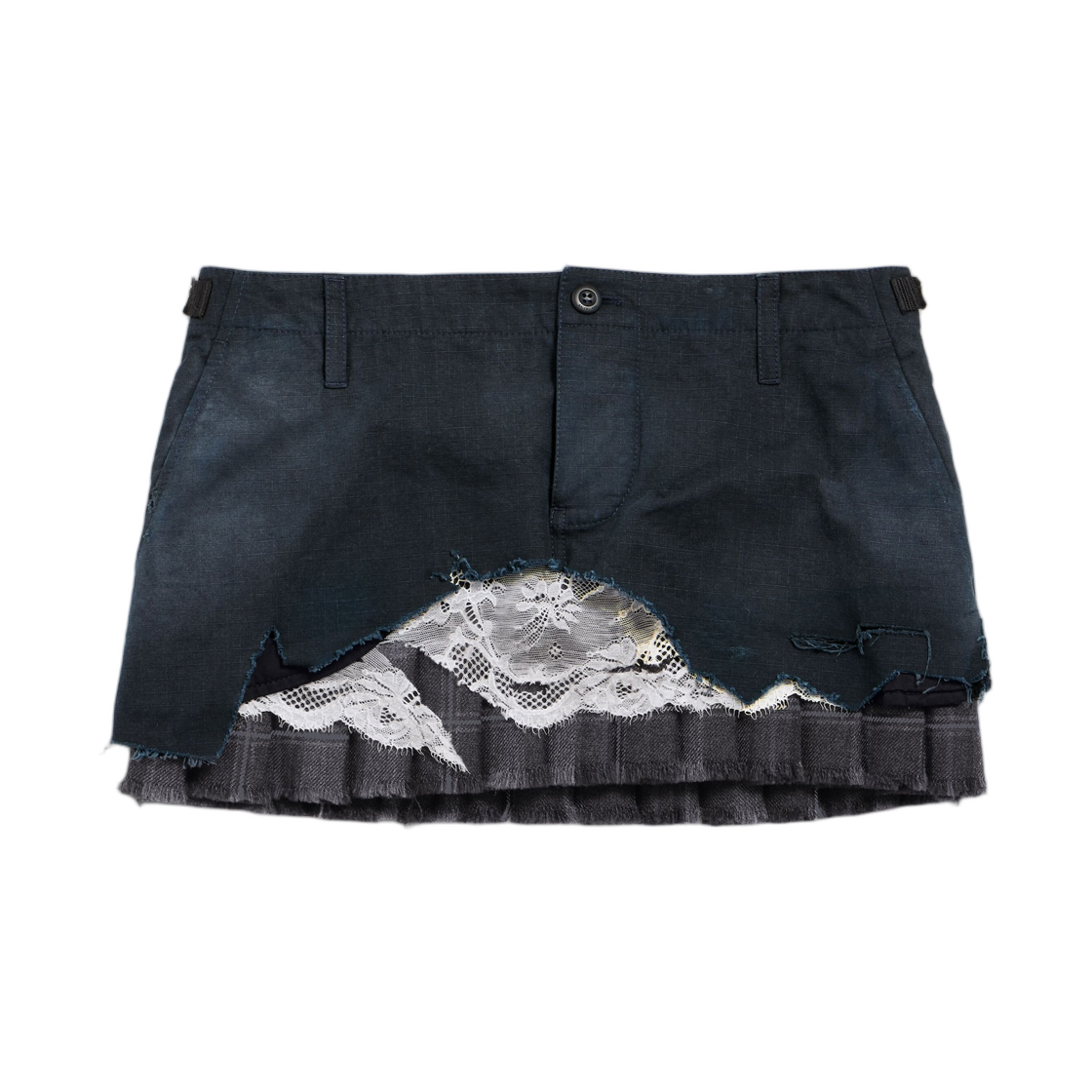 852482TQP131140 (W) Balenciaga Patched Cargo Skirt Anthracite