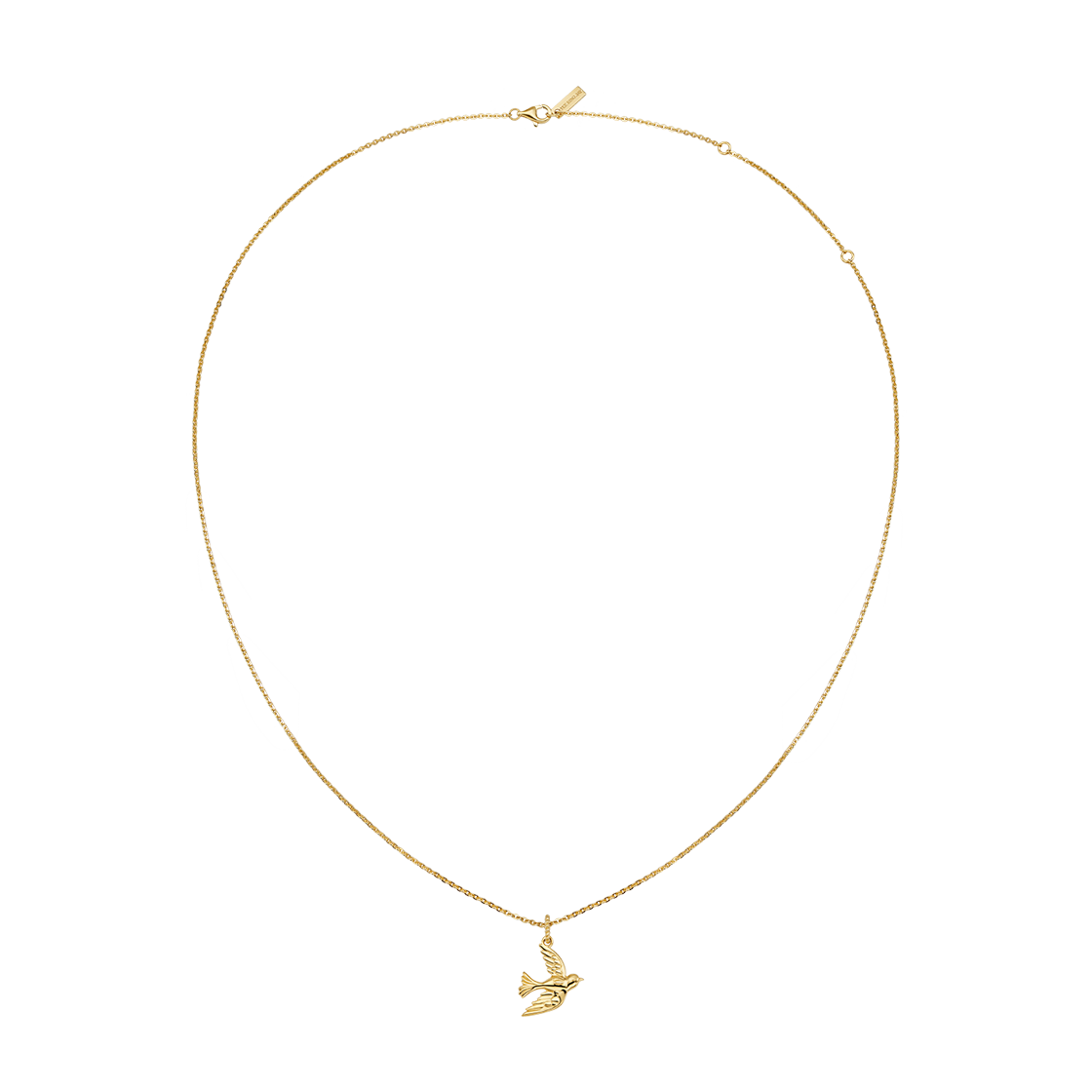 25B10N014-2 TEE RING JAY Bluebird Chain Necklace Gold
