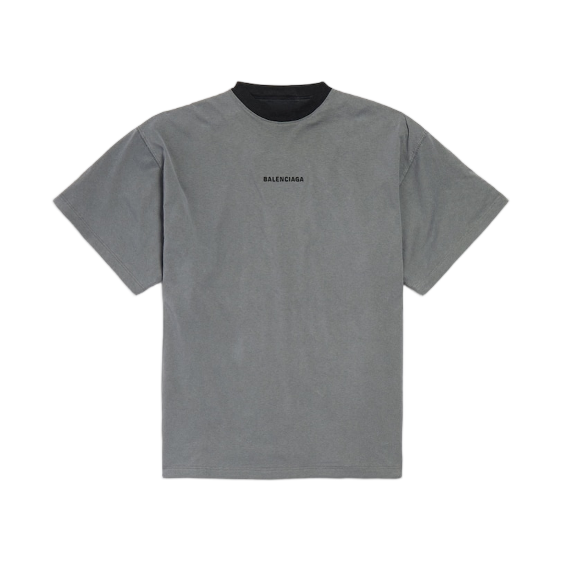 850435TTVI41370 Balenciaga Balenciaga Back Reversible Oversized T-Shirt Grey Faded Black