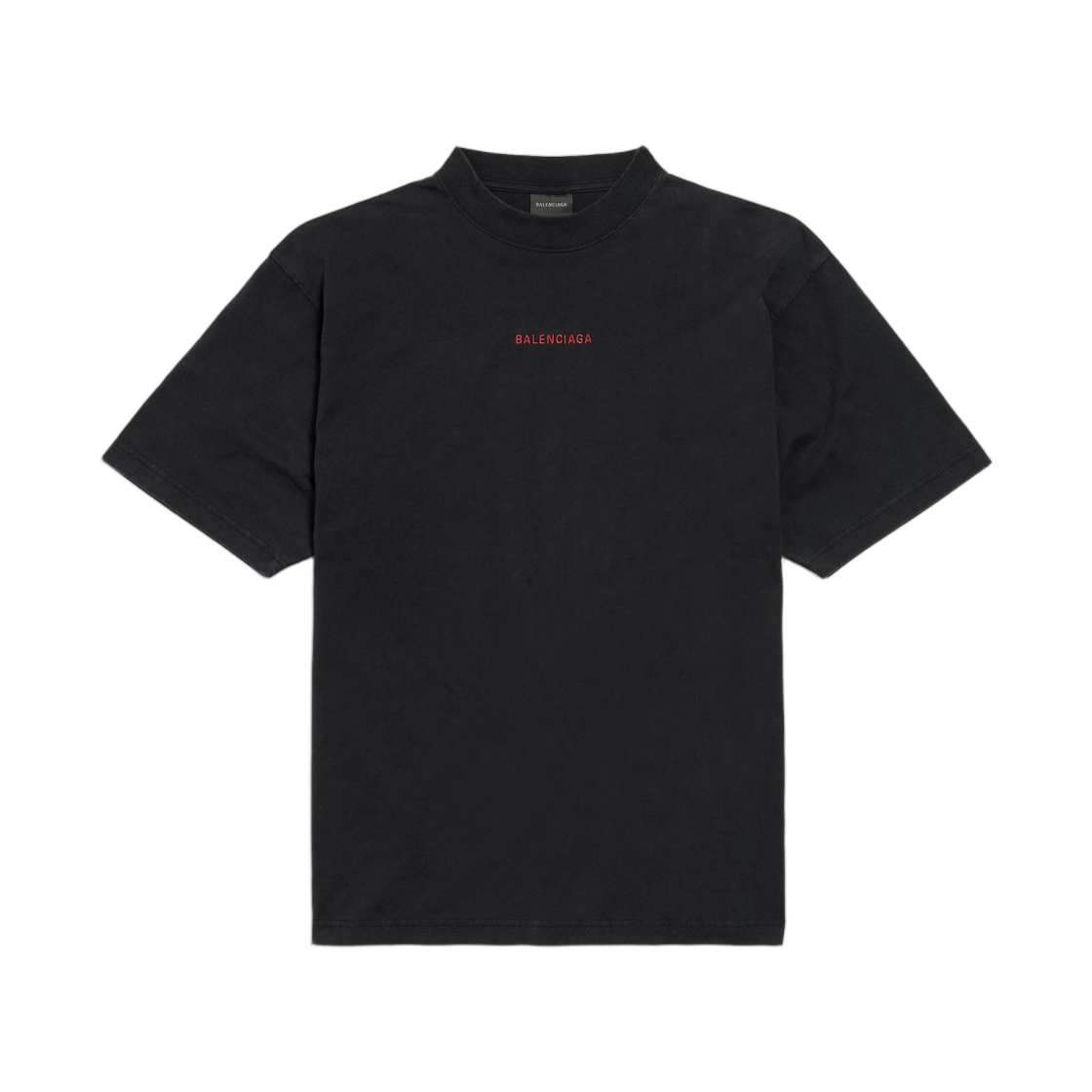 764235TTVJ18483 Balenciaga Balenciaga Back T-Shirt Medium Fit Faded Black Red