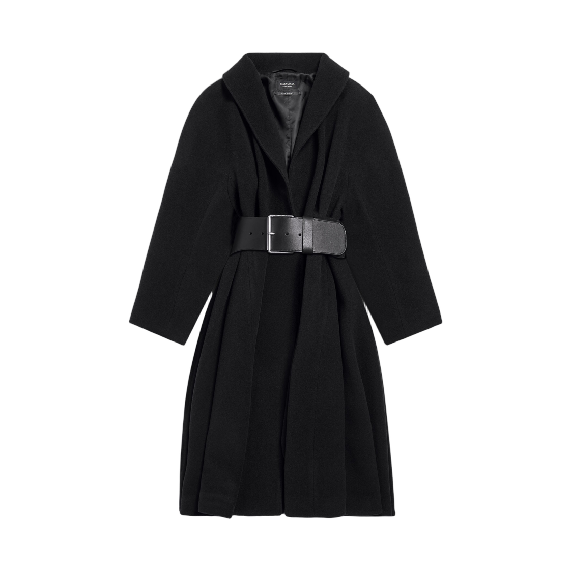 850600TKU041000 (W) Balenciaga Wrap Coat Black