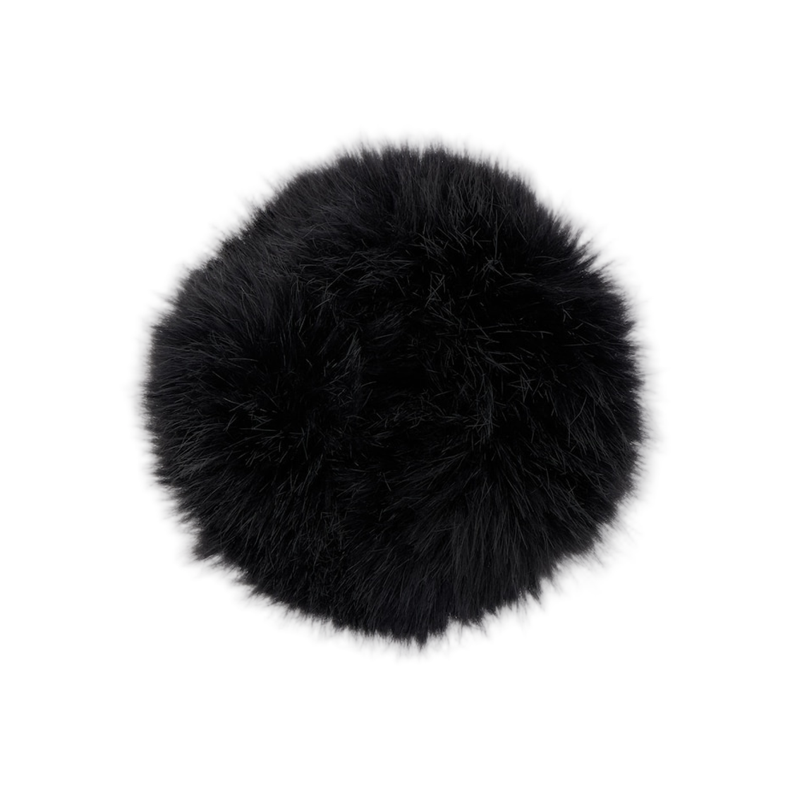 848436TZ55Z1781 Balenciaga Holli Animal-Free Fur Scrunchie Black