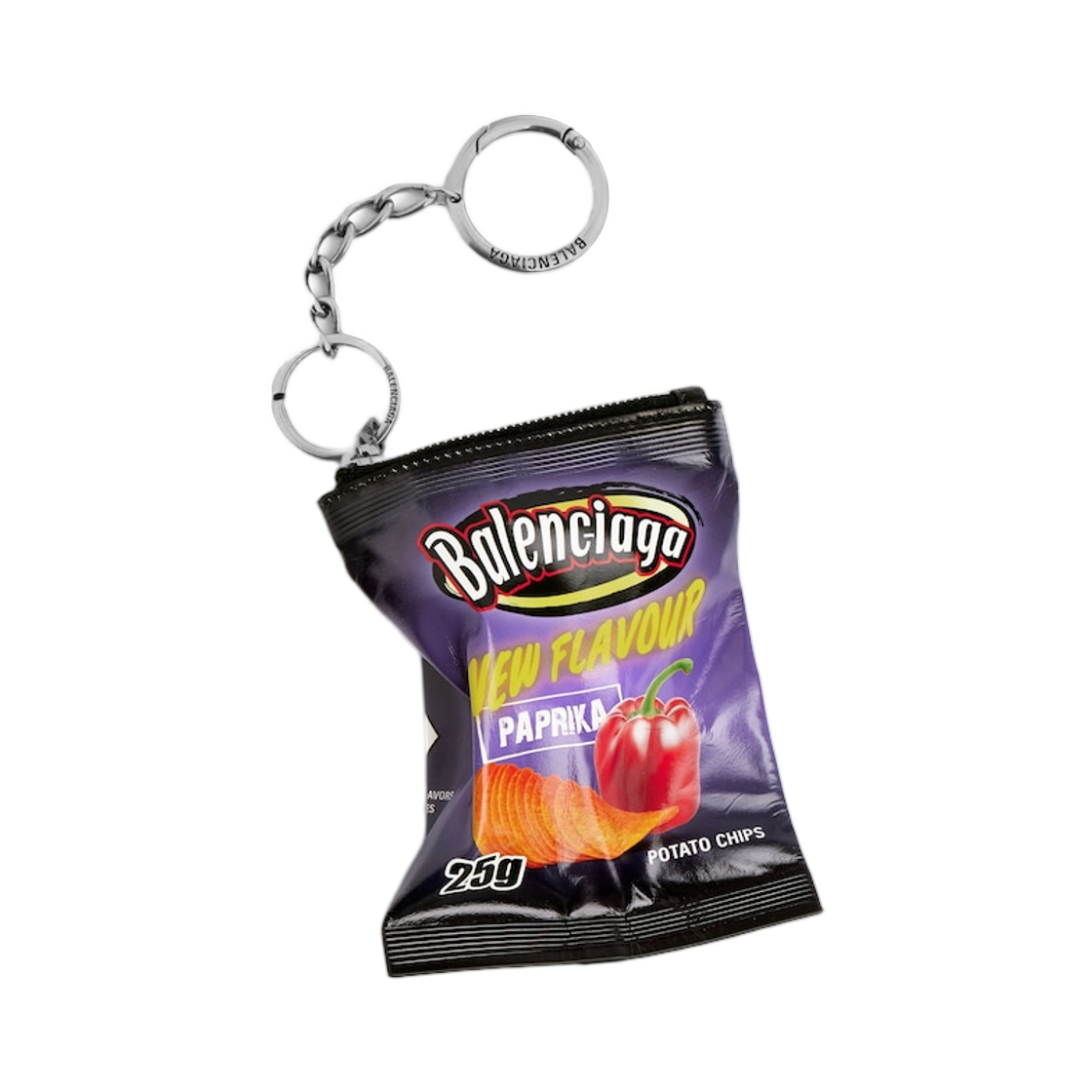 8277672ABP05017 Balenciaga Charm Keychain Chips Paprika