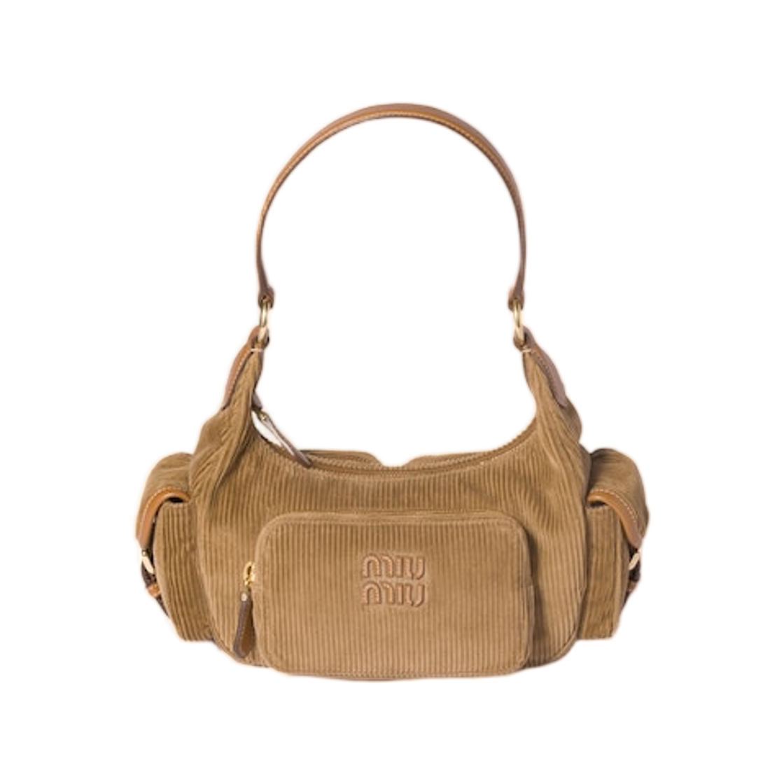 5BC188-AF81-F0401 Miu Miu Corduroy Pocket Bag Cinnamon