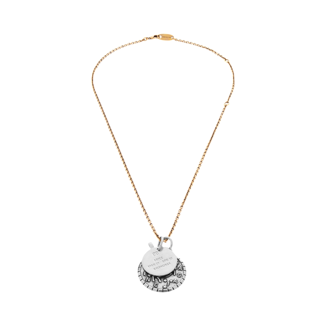 848472TZ46I1888 Balenciaga Horoscope Aries Necklace Gold Silver