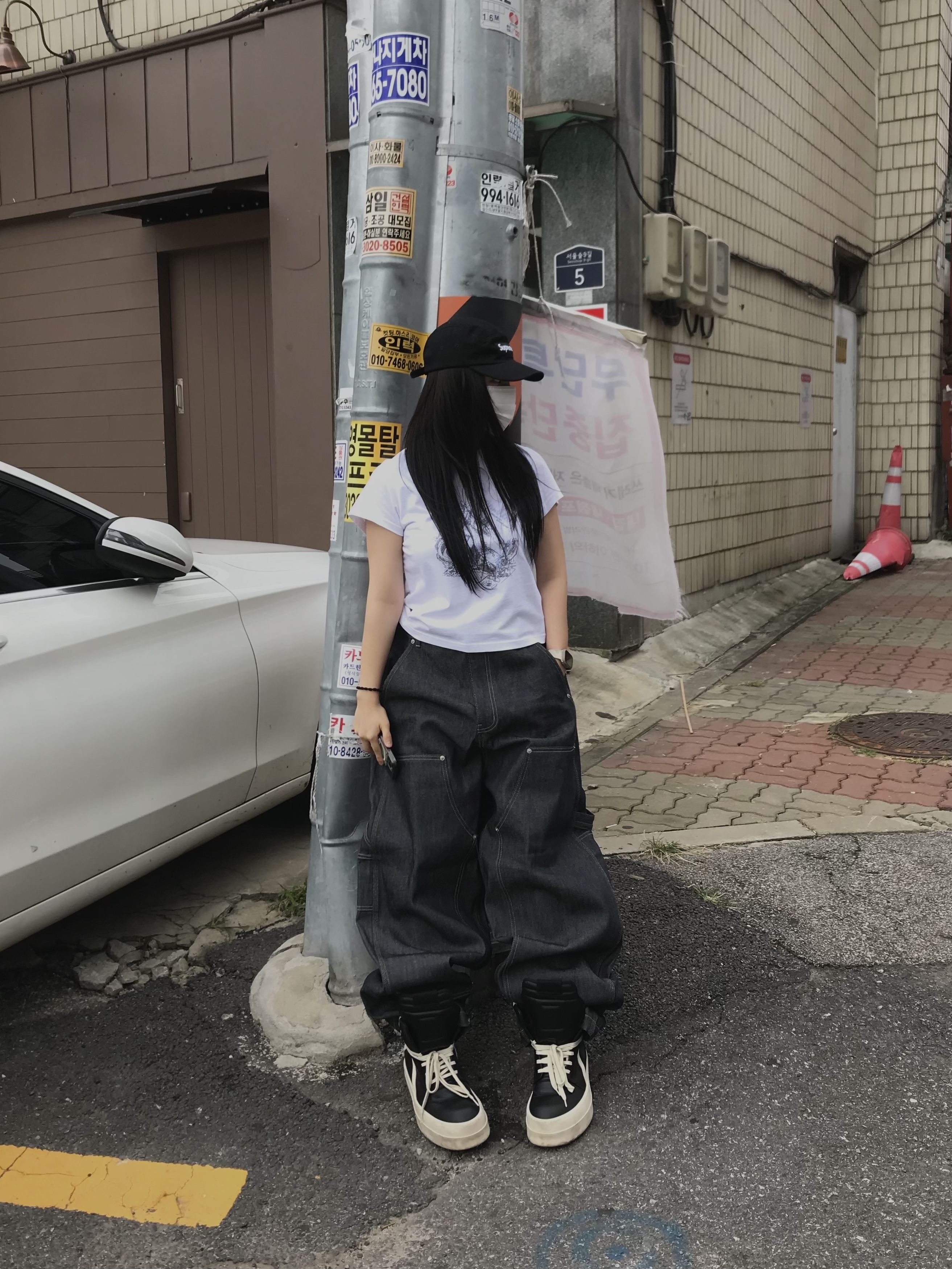 Supreme Washed Chino Twill Camp Cap Black, Sansan Gear Women Xunhuan T-Shirt White 착용 스타일 - 3
