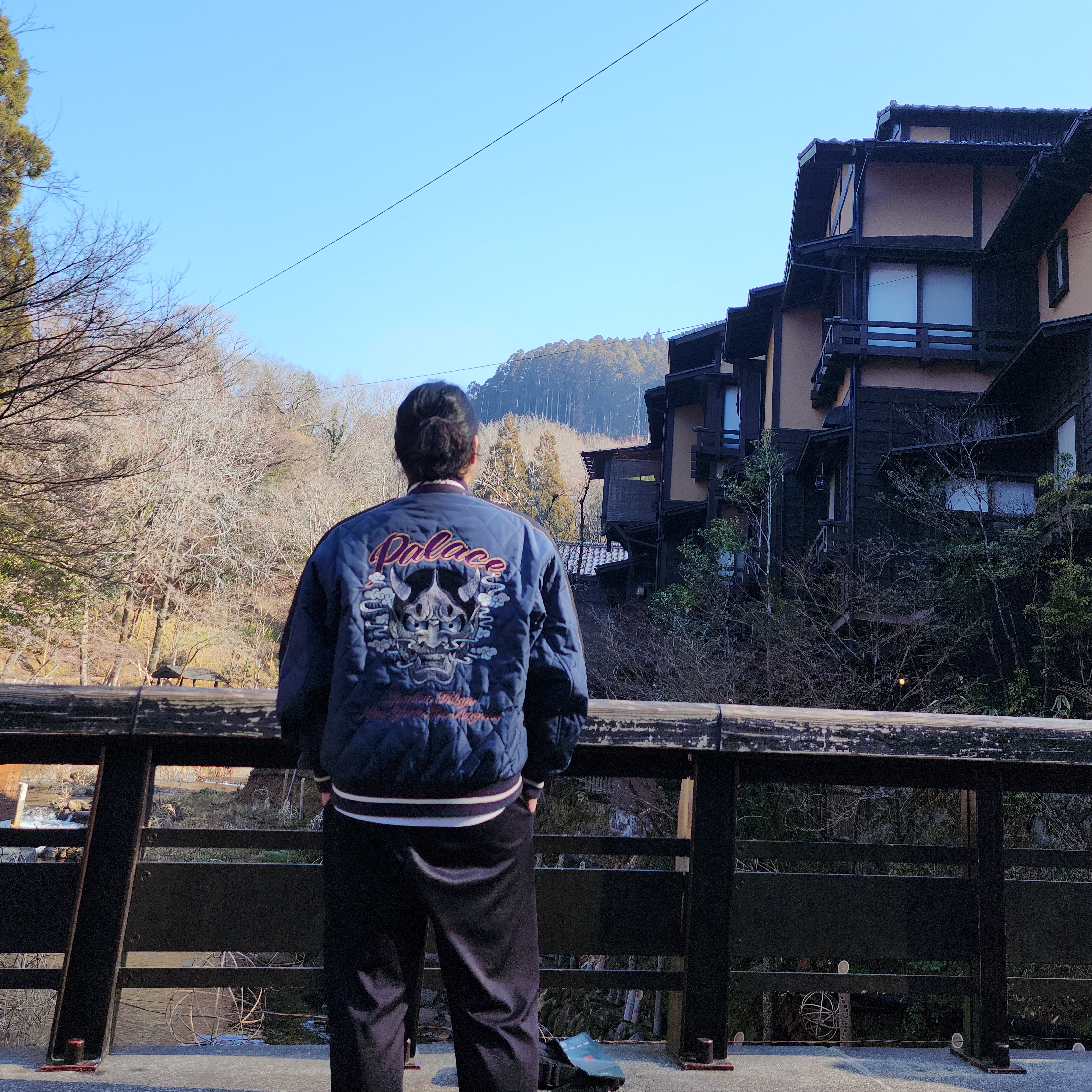 Palace Festival Bomber Jacket Black - 23FW 착용 스타일