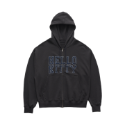 Farven x Hello Kitty Logo Zip-up Hoodie_Charcoal