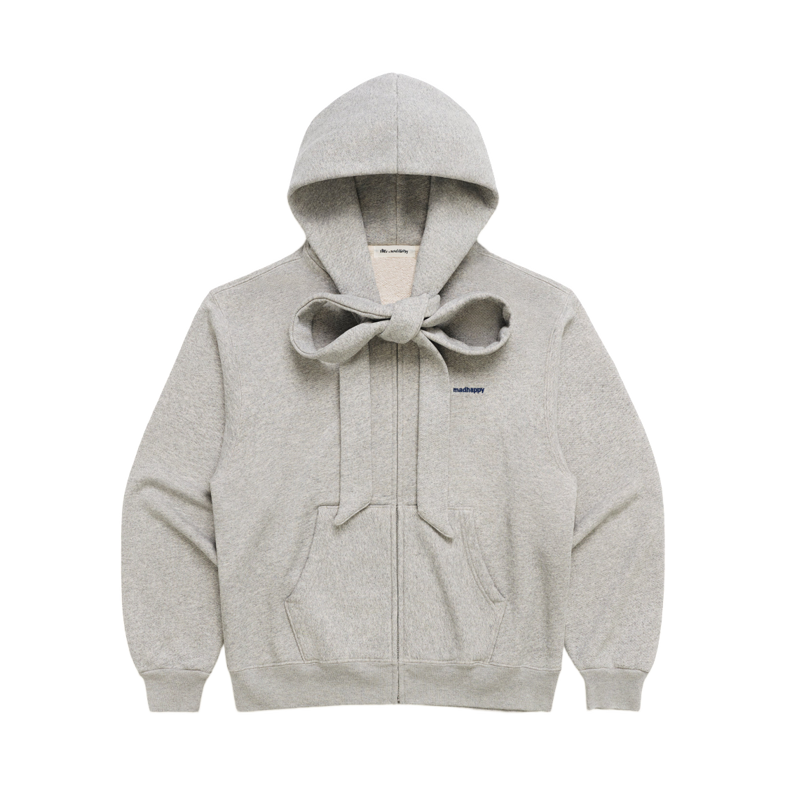 매드해피 프렌즈 위드 애니멀즈 보타이 집업 헤더(Madhappy Friends With Animals Bowtie Zip Up Heather)
