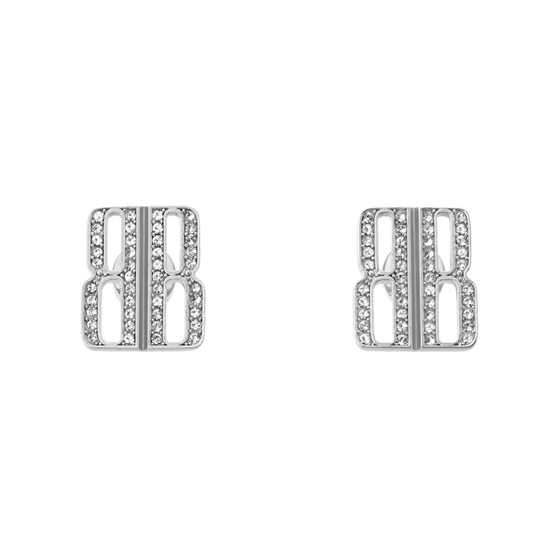 848460TZ03S1201 (W) Balenciaga Nano Stud XS Earrings Silver