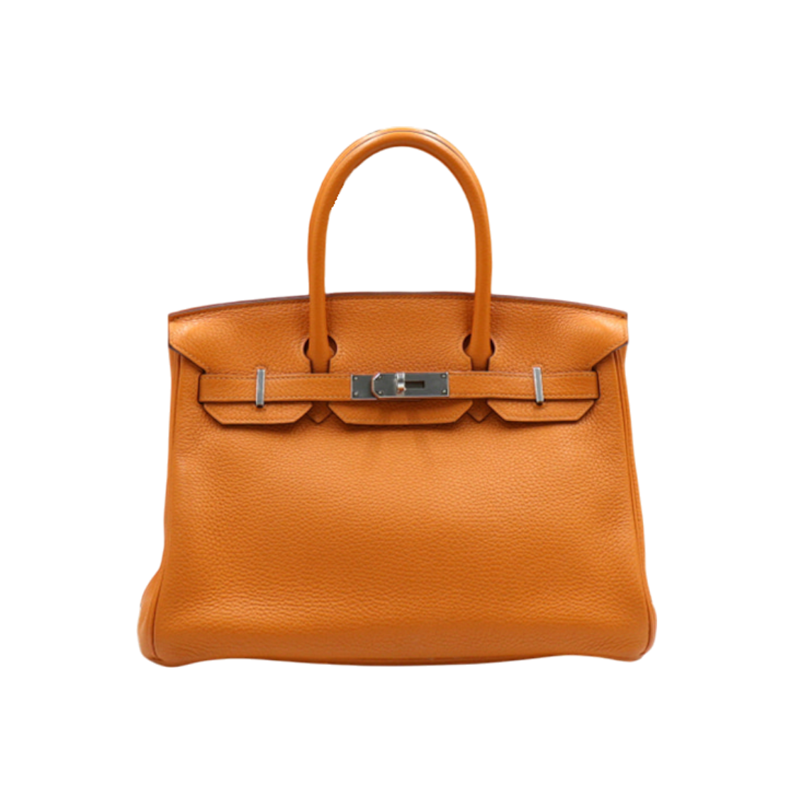 에르메스 토고 오렌지 은장하드웨어 벌킨30 여성 토트백 aa50343(Hermes Togo Orange Silver Hardware Birkin 30 Tote Bag)
