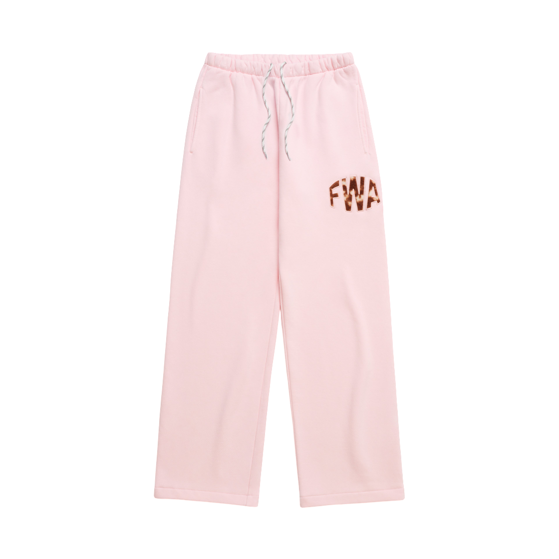 UK01005167 Madhappy Friends With Animals Applique Straight Leg Rosewater