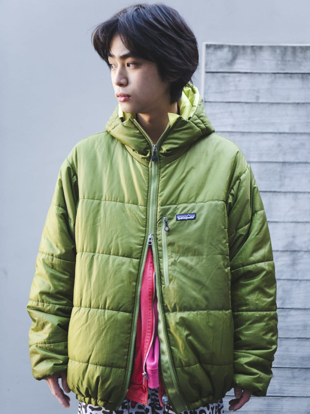 Patagonia Lightweight Synchilla Snap-T Fleece Pullover Oatmeal Heather/Smolder Blue/New Navy, Patagonia Classic Retro-X Fleece Jacket Dark Natural W Basin Green 착용 스타일 - 3