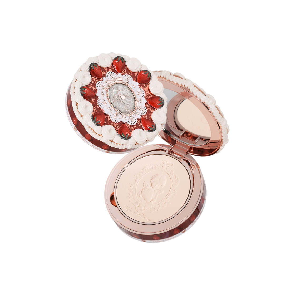 플라워노즈 스트로베리 큐피드 컬렉션 프레스드 파우더 02 아이보리 베이지(Flower Knows Strawberry Cupid Pressed Powder 02 Ivory Beige) - 1